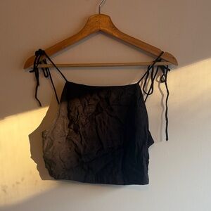 Amuse Society black top with embroidery details